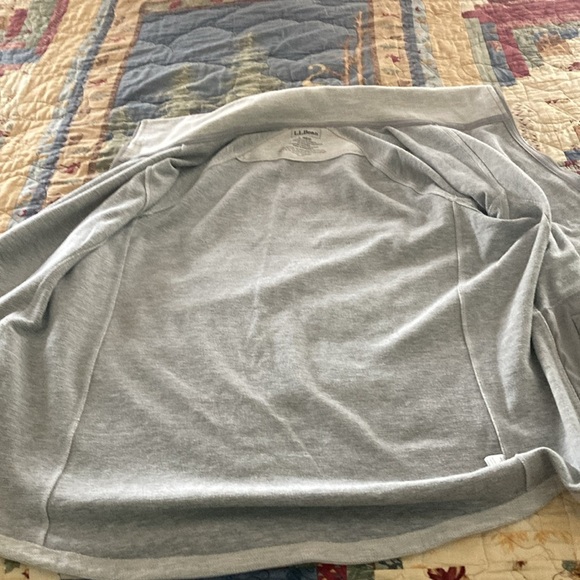 LLBean women’s jacket large zipper outdoors running hiking biking light gray - Picture 6 of 13